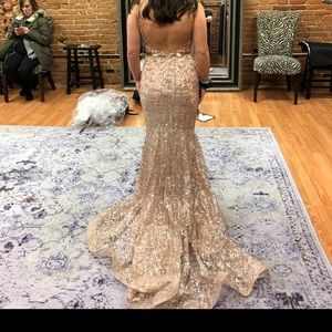 Rose gold jovani prom dress size 6